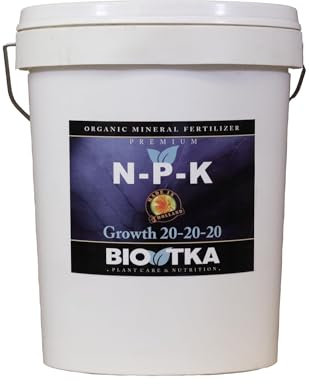 BIOTKA Fertilizzante NPK per crescita delle piante | Fertilizzante universale per verdure e orchidee a frutta | Fertilizzante granule per idroponico (5kg) NPK 20-20-20
