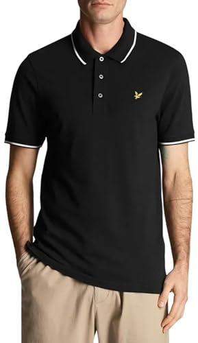 Lyle & Scott Tipped Polo Shirt- Baumwoll Poloshirt Herren Kurzarm — EIN einfaches, kurzärmeliges polohemd Herren aus hochwertiger Baumwolle, XS-XXL