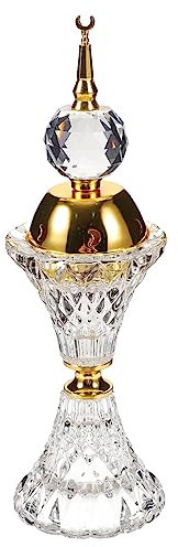 RORPOIR Arabischer Aromabrenner-öldiffusor Vintage Räucherstäbchen Arabischer Weihrauchbrenner Aromalampen-räucherstäbchenhalter Räuchergefäß Aus Holzkohle Glas Exotisch Mittlerer Osten
