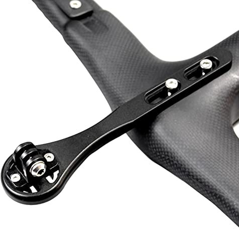 KIMISS Fahrradcomputer-Halterung, Fahrradcomputer-Halterung, Schwarzes Aluminium, Metalycle Reittisch-Verlängerungshalterung für Bryton Wahoo (Schwarz)