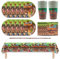 Lot de 71 pièces de vaisselle de fête marron - Décoration d'anniversaire - Jeux vidéo - Couverts pour anniversaire d'enfant - Assiettes en carton - Assiettes en carton - Assiettes en carton -