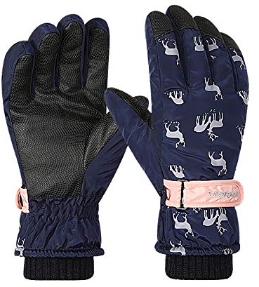 Damen extra Warmer atmungsaktiver Skihandschuh Und Winterhandschuhe weibliche warme antiglühende Handschuhe Skihandschuhe Touchscreen Handschuhe Warme Winter Handschuhe (Navy, One Size)