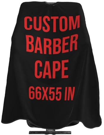 Individueller Unisex-Friseurumhang, personalisierter Friseurumhang, fügen Sie Ihr Bild hinzu, Friseurschürze für den Heimsalon und Friseursalon, Haarschneideumhang, mehrfarbig, 55 x 66 inch