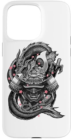 Japanese Samurai Warrior Swordsman Oni Mask Case for iPhone 15 Pro Max
