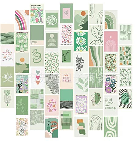 Bymivofun Lot de 50 Images Esthétiques pour Collage Mural, Affichage de Photos de Dortoir, Impressions d'art Mural pour la Chambre, Posters Muraux Esthétiques Boho