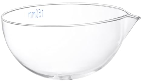 SOLUSTRE Glas Abdampfschale Rund 150mm Wiederverwendbar Hitzebeständig Mit Ausguss Verdampfungsbecken Für Labor Schule Und Haushalt