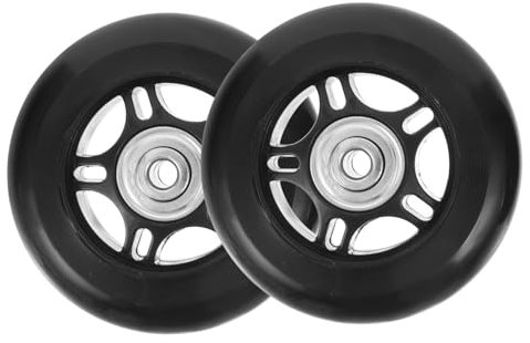 Anneome 76 x 6 mm Gepäck-Lenkrollen Ersatz-Rollen-Set für Koffer und leise Gummiräder