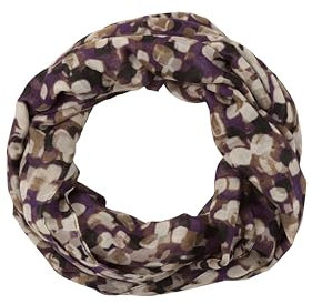 TOM TAILOR Damen Loop Halstuch mit Muster, 36557 - Neutral Watercolor Squares, ONESIZE