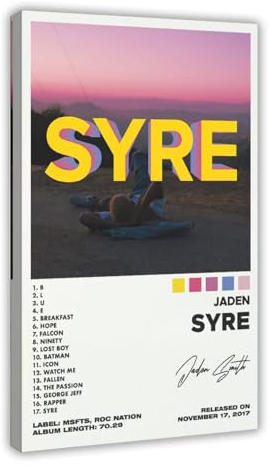 Jaden Poster Syre Albumcover Poster Leinwand Poster Schlafzimmer Dekor Sport Landschaft Büro Zimmer Dekor Geschenkrahmen: 50 x 75 cm