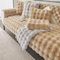 Bobomon Plüsch Sofa üBerzug Sofabezug 1 2 3 4 Sitzer Couch Bezüge L Form SofaüBerwurf Sofa Cover Auflagen Ecksofa Sofadecke aus Kunstpelz(Coffee, 70x120cm)