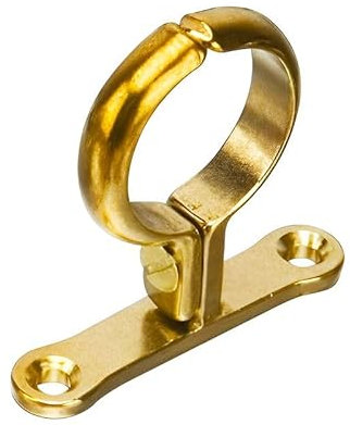Bag of 5-28mm Cast Brass Screw-On Pipe Bracket (Known as Pipe Brackets/Pipe Supports/Pipe Clip / 28mm Pipe Clips/Brass Pipe Clips Also Available in 15mm, 22mm, 28mm, 35mm, 42mm and 54mm)