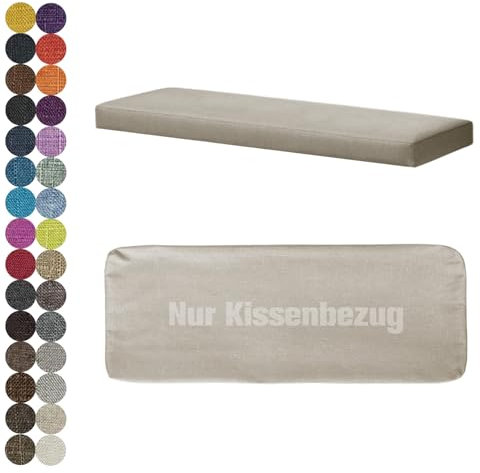 Kimgull Sitzkissen Bank Bezug Kissenbezug für Esszimmer-Bank Sitzauflage Bankauflage Bankkissen Eckbank Bezug Sitzbankbezug BankKissenbezug (Taupe 160X40X5 cm)