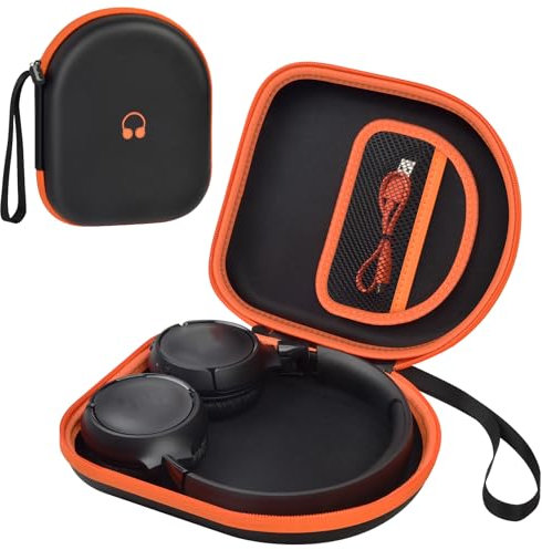 Headphone Case Compatible with JBL Tune 510BT/ 520BT/ for Sony WH-CH520/510/ for JBL Live 460NC/670NC Wireless On-Ear Headphones, Bluetooth Head Phones Protective Storage Bag for Charging Cable-Black