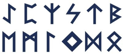 Tattwo.me – Temporäre Tattoos für Erwachsene und Kinder, hält 2 Wochen, wasserfest – 12 Runen zum Ausschneiden – Pflanzliche Tinte – EU-Kosmetik-Zertifikat – (G0007)