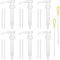 Lot de 6 distributeurs de sirop avec brosse de nettoyage - Réutilisables - Pompe à sirop pour 500 ml/1000 ml et réservoir fileté 28/410