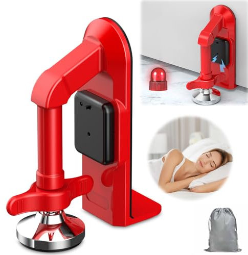 SKIKHN Türstopper Alarm, Tragbares Türschloss, Verbesserter Türblocker mit 80 dB Alarm, Hotel Sicherheitsvorrichtung, Tragbare Türverriegelung für Persönlichen Schutz von Heimhotels und Reisen