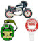 LANOLU Flaschenöffner lustig 3-set, POLIZEI-Kelle, Granate und Motorrad, Bier Geschenke für Männer, Bieröffner lustig, Biertrinker Geschenk