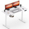 FitStand 110x60cm höhenverstellbarer Schreibtisch GESAMTE TISCHPLATTE Electric Lift Desk mit Tischplatte Stehpult Lift Computertisch mit Haken Memory-Funktion für Büro und Zuhause - Weiß
