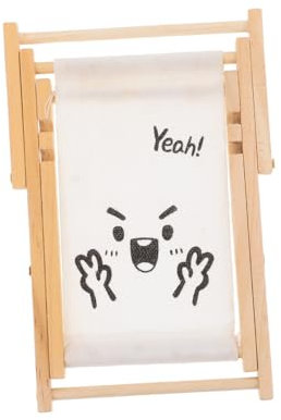 PEPLAYTAL Miniatur Strandstuhl Für Kleintiere Faltbarer Holzstuhl Für Hamster Und Chinchillas Elegantes Design Und Vielseitig Einsetzbar Spielzeug Für Haustiere Praktisch Für Drinnen Und
