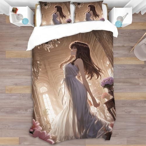 SPECUFX Sexy Woman Adult 3D Gedruckter Kreativ Für Kinder Mädchen Jungen Bettbezug Set Bettwäschegarnitur Bettwäsche Reissverschluss Und Kissenbezüge Weich Microfaser 135x200cm
