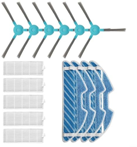 Advokingtap Kit de repuesto para aspiradora robot CECOTEC para Conga 1290 1390 1590, con cepillos laterales, filtros HEPA, paños de fregona