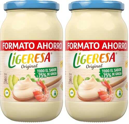 Ligeresa Salsa en Tarro Original Apta para vegetarianos 425 ml x2 (Paquete de 2)