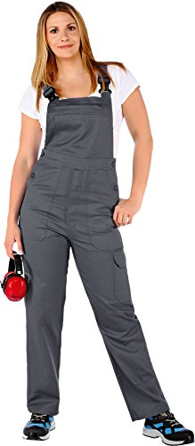 Wellwork Cargo-Arbeitslatzhose Latzhose Basic Baumwolle grau 250g/m² (56)