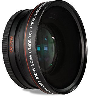 HDStars 58MM 0.43x Wide Angle Conversion Lens with Macro Close-Up Attachment for Canon Digital SLR Cameras