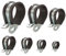Colliers de fixation de tubes P-Clips de serrage avec insert en caoutchouc choix: Ø 10mm / Band 12mm, 2 Pièces