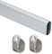 EMUCA 7065462 Kit ovale Kleiderschrankstange 950mm, Anodisé Mat, 950 mm