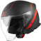 Bogotto V586 Detri Jethelm, schwarz matt/rot, XL