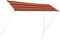 vidaXL Toldo Retráctil Balcón Aire Libre Camping Protección Exterior Solar Pabellón Cubre Impermeable Tienda Quiosco Sombrilla Naranja y Marrón