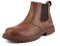 Zapatos de Seguridad Hombre, Botas de Seguridad para Hombre,Zapatos de Cuero con Punta de Acero Botas de Trabajo Impermeables y Transpirables Botas Zapatos Sin Cordones,Brown-46