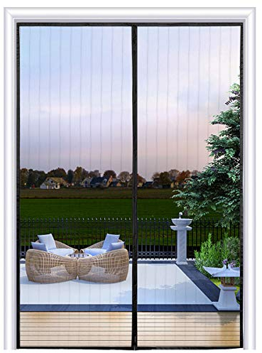 Homearda Magnet Fliegengitter Tür -Magnetvorhang Insektenschutz Balkontür-neue Langlebiger,Kratzfest,Stärkere Magneten Fliegenvorhang für Balkontür,Kellertür und Terrassentür (100 x 210 CM)…