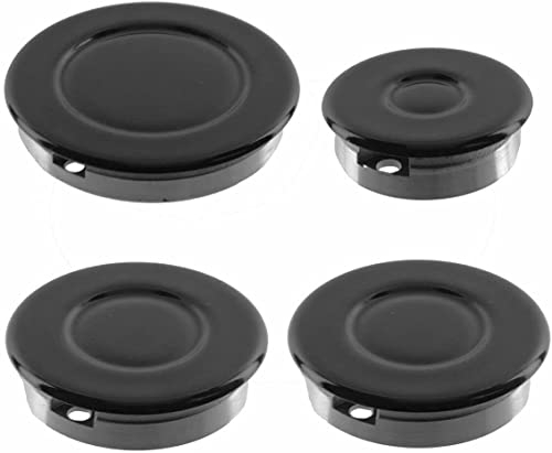 Oven Cooker Hob Gas Burner Crown & Flame Cap Kit for Beko (Small, 2 Medium & Large, 55mm - 100mm)