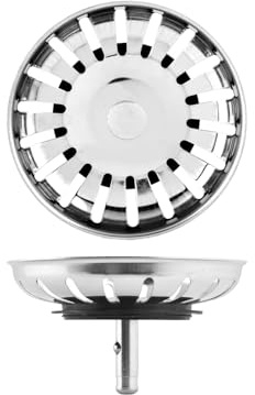 Home Abflusskorb/Spülbecken, Edelstahl/Edelstahl, 8 cm, Standard, Medium