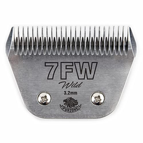 FURZONE 7FW 1/8 - 7F Wide Blade for Dog Grooming, Made of Extra Durable Japanese Steel, Compatible with Most Andis, Oster, Wahl A5 Clippers