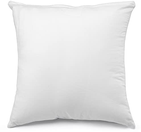 ATsense Kissenbezug 40x40 cm 1 Stück - 100% Gewaschene Baumwolle, Weiß Kopfkissenbezug mit Reißverschluss, Oeko-TEX Zertifiziert Weich, Nicht Lleicht Verformbar