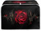 Showudesigns Funda para tostadora de 2 rebanadas de rosa roja, resistente a las manchas para cocina, fundas para electrodomésticos pequeños, color negro