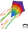 XoeLLe Drachen für Kinder und Erwachsene,Regenbogen-Einleiner Flugdrachen,Bunter Taschendrachen mit Langem Schwanz,Outdoor Strandspiel -Spielzeug Ab 3 Jahre - 40x12cm - Inkl 80m Drachenschnur