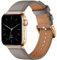 Oielai Cuero Correa Compatible con Correas Apple Watch 40mm 38mm 41mm, Correa de Cuero Genuino Suave para Apple Watch SE/iWatch Series Ultra 9 8 7 6 5 4 3 2 1 para Mujeres Hombres, Gris