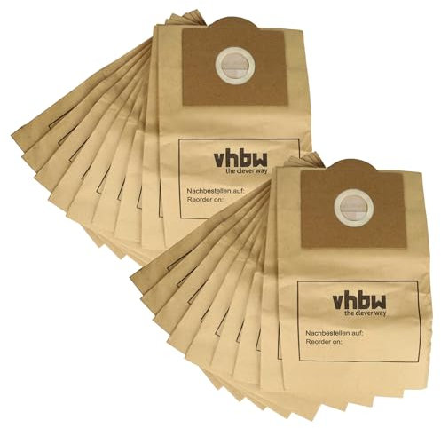 vhbw 20x Staubbeutel Ersatz für Swirl R22 für Staubsauger - 21cm x 20cm Sandfarben