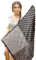 LA FERANI Damen Seidentuch Schwarz Beige Punkte klassisch Halstuch Seide Sommer Schal formelle Anlässe Tuch Umschlagtuch leicht 90x90cm Bandana Seidenschal Geschenk für Sie Frau