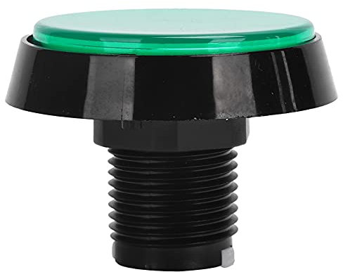 KIMISS Botón Pulsador Duradero, Grande, Redondo y Plano de ABS de 60 Mm con Luz LED e Interruptor de 3 Pies para Consola de Juegos de Máquina grúa: Alta Sensibilidad, Respuesta