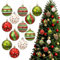 XehCaol Weihnachtsbaumkugeln Lustige Weihnachtskugeln Satz Christbaumkugeln Kunststoff Weihnachtskugeln Weihnachtsbaumschmuck Urlaub Hängende Ornamente Dekoration (Colorful A-12pcs)