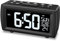 OQIMAX Digitaler Wecker mit 7-farbigem-Display, Dual-Weckzeiten, USB- & Batteriebetrieb Radiowecker, Schlummerfunktion & Ladeanschluss