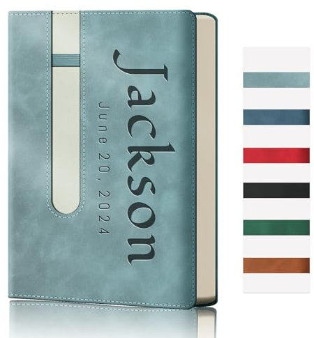 Personalisiertes Leder Journal Custom Notebook Customized Gravierte Journal Geschenk für Freunde, Mitarbeiter, Graduierung, Lehrer