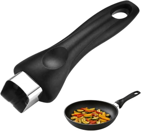 KSEWJP Manico di ricambio in bachelite, resistente alle scottature, manico lungo con vite, universale, per pentole e padelle, pezzo di ricambio