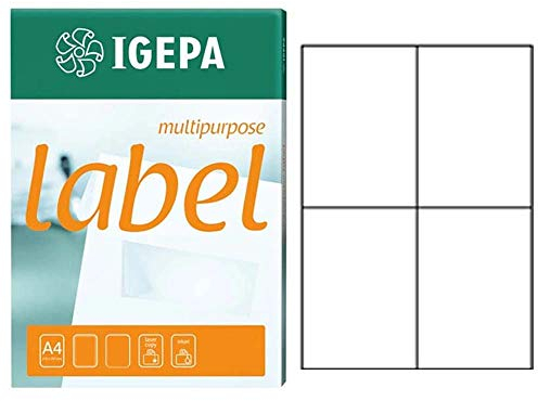 Universal Etiketten 105x148mm 4 Stück A4 100 Blatt
