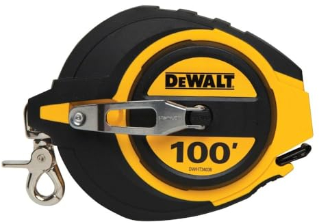 DEWALT Maßband, 30,5 m, Stahl, DWHT34036L, 30,5 m, geschlossenes Gehäuse, langes Band, gelb